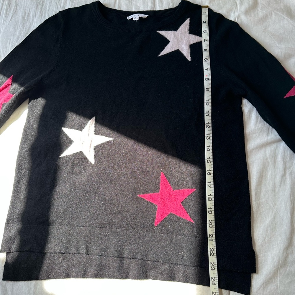 THML Black Sweater with Pink and White Stars - Picture 8 of 12